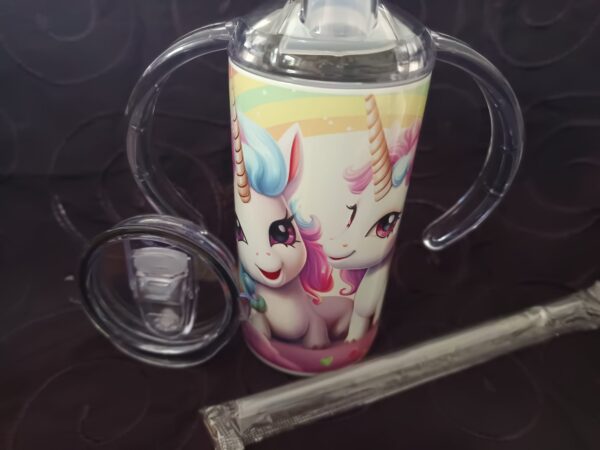 Trinkbecher Kinder + Tumbler Einhorn 350ml