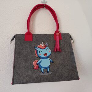 Tasche Einhorn mit Reißverschluss
